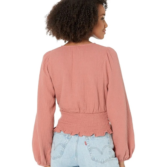 NWT! Madewell Julienne Smocked Waist Top - Picture 2 of 6